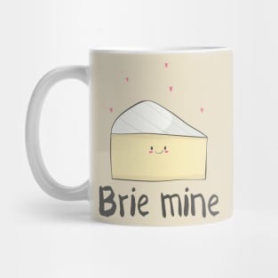 Brie Mine Cute Brie Cheese Love Hearts Design Mug